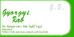 gyorgyi rab business card